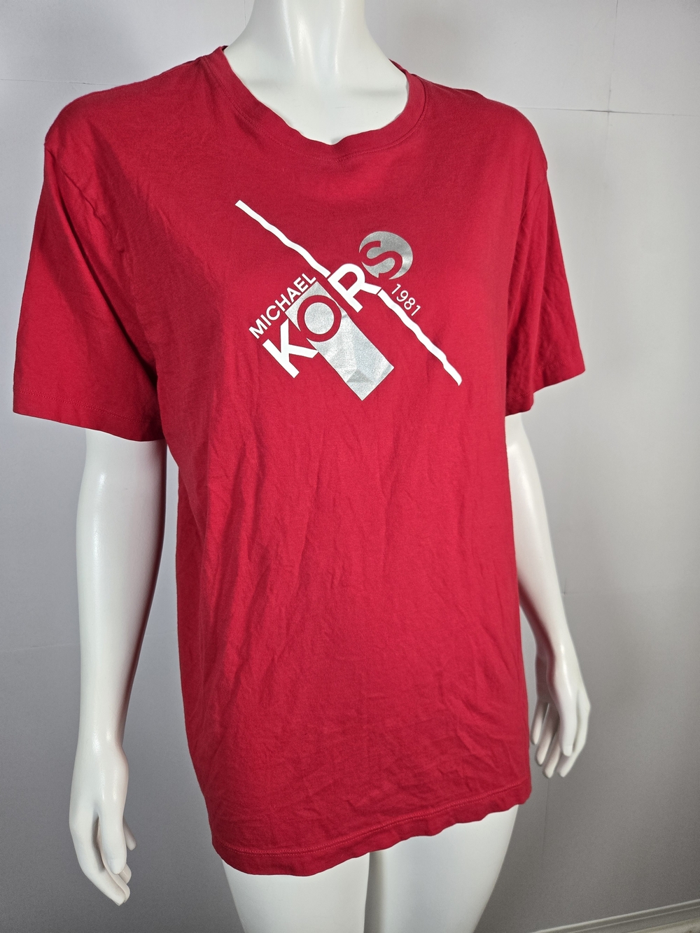 Michael Kors Men’s Red Graphic Logo T‑Shirt